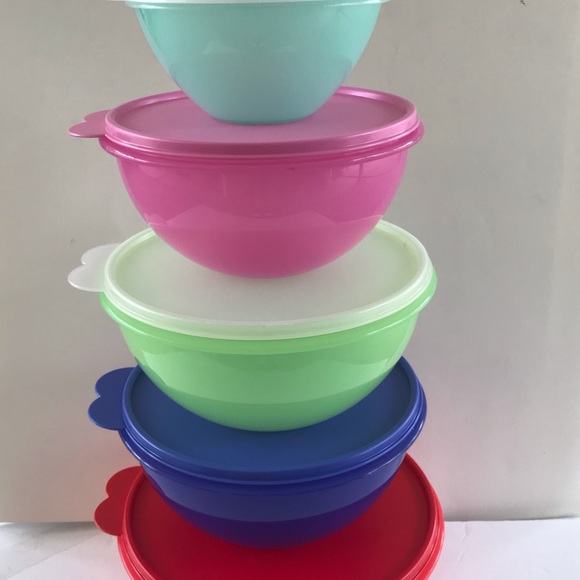 Vintage Tupperware  Wonderlier Bowl 5-Pc Set - Picture 13 of 16
